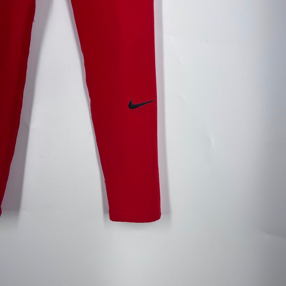 Nike Pro Dri-FIT Kids Red Compression Leggings Tight Fit Large Pockets 445591 - Picture 7 of 14